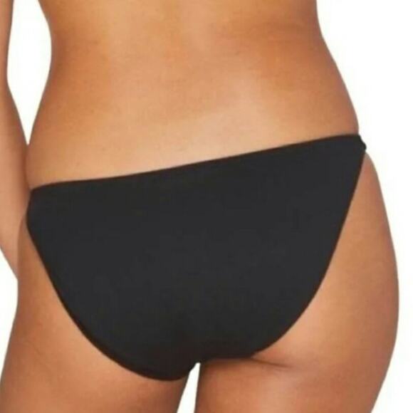 Demi Moore x Andie Tropez Bottom Black Textured Swimwear Bathing Suit Size M New - Picture 4 of 11